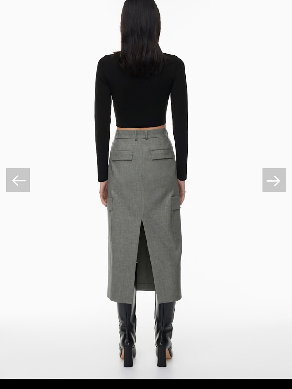 Aritzia Babaton Observer Cargo Pencil Skirt in Gray - Picture 4 of 6